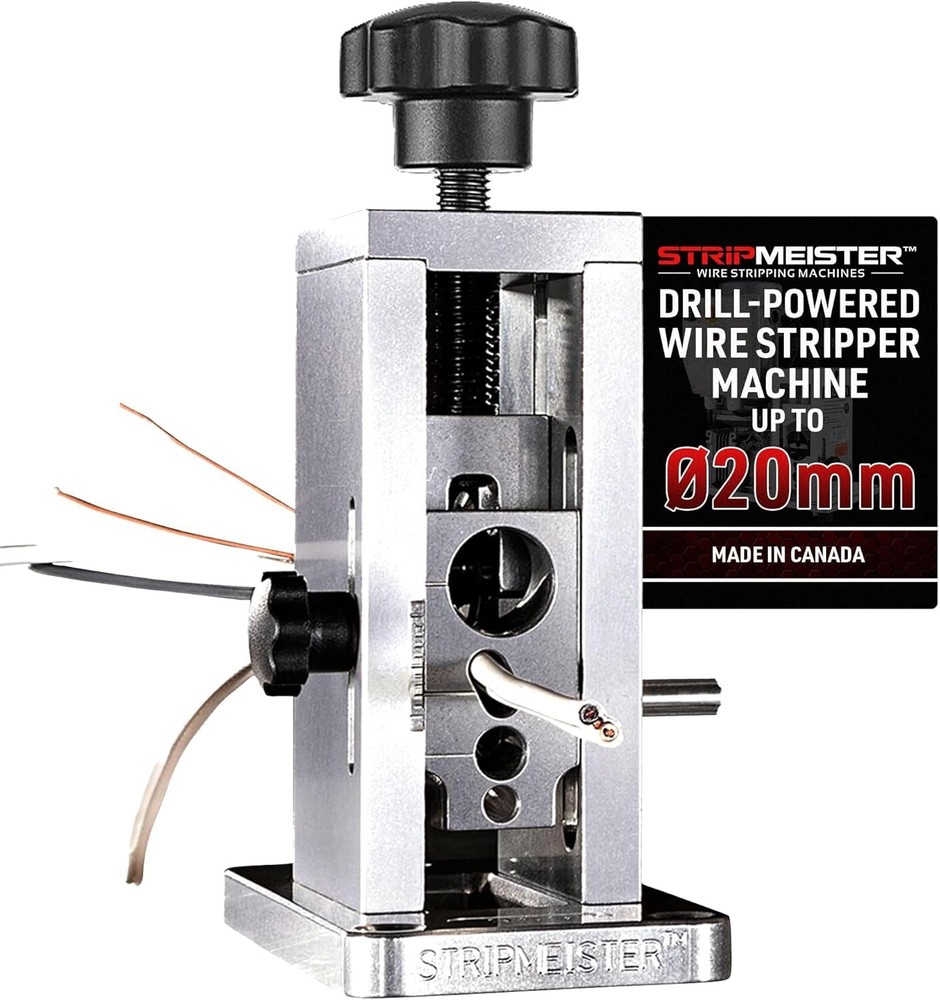 Lightweight Drill-Powered Wire Stripper for All Wire Sizes - Compact & Reliable