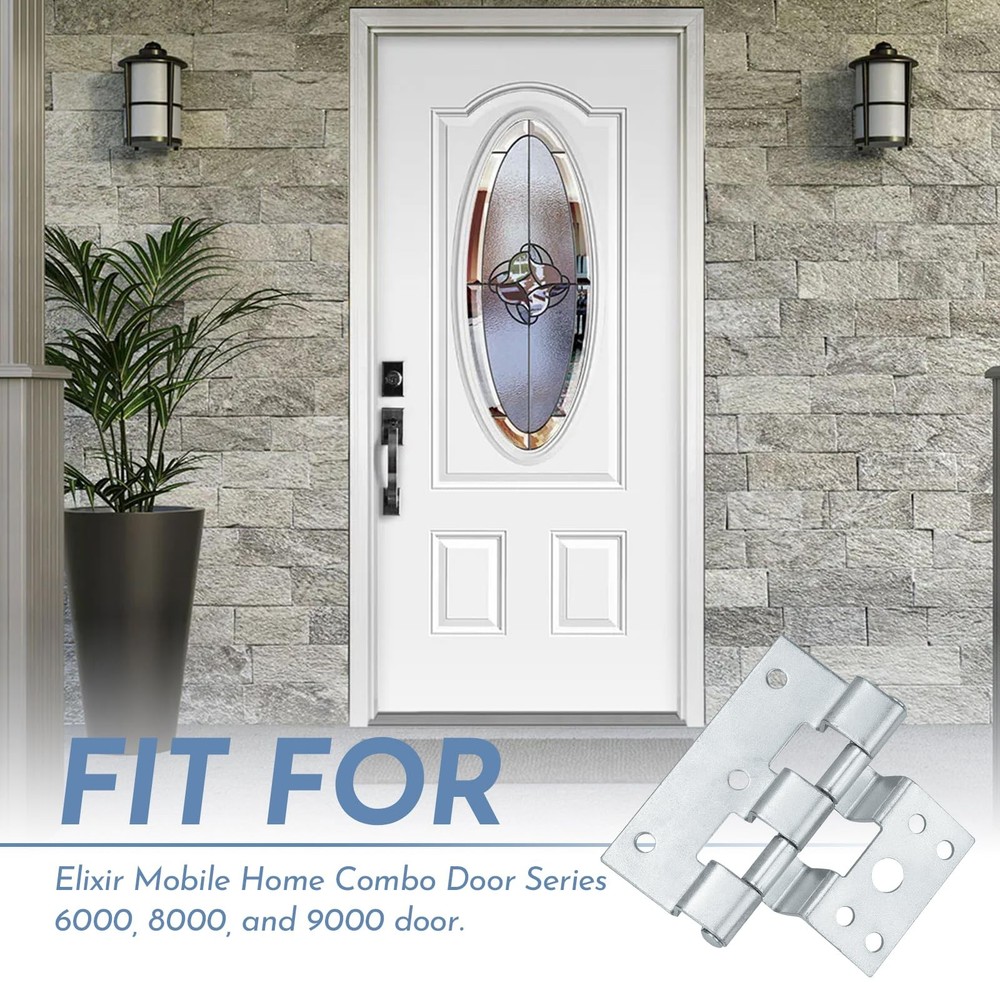 3 Pack Door Hinges for Combination Doors Replacement Elixir Mobile Silver