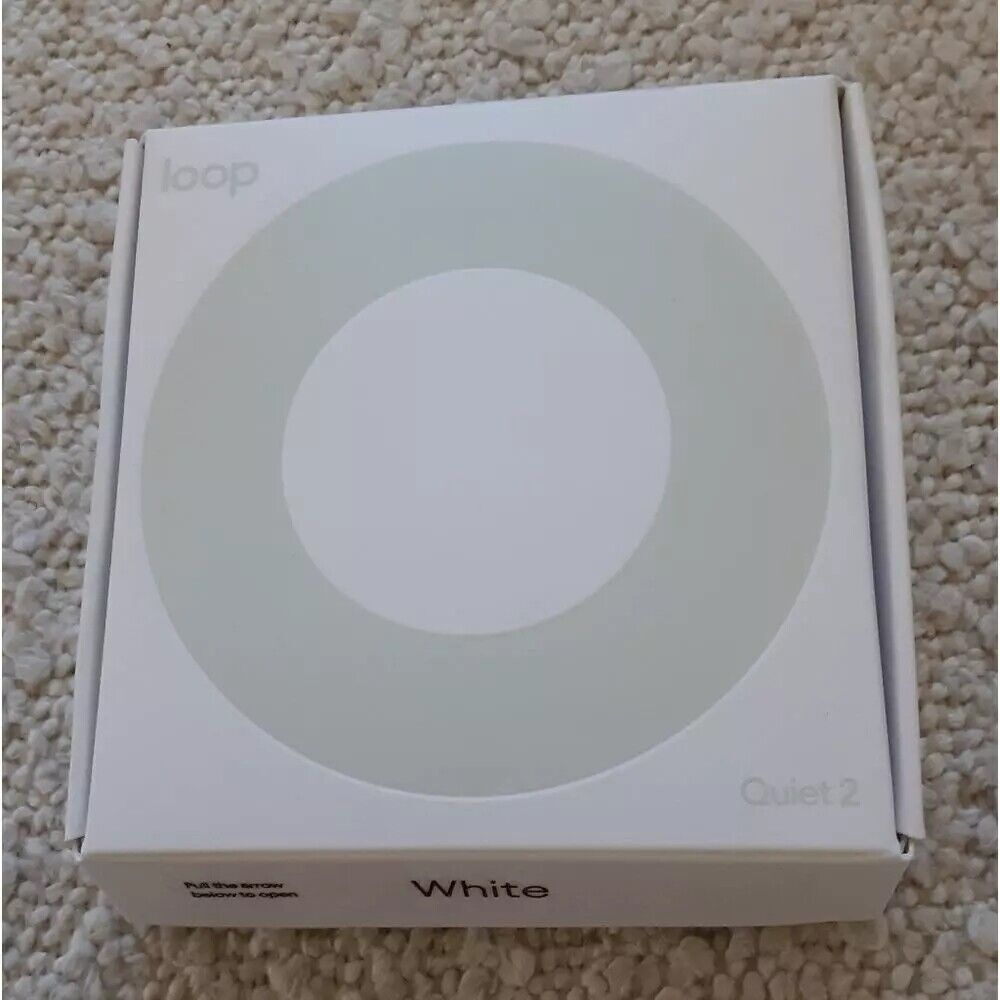 Loop Quiet 2 Earplugs for Noise Reduction, White - New Open Box
