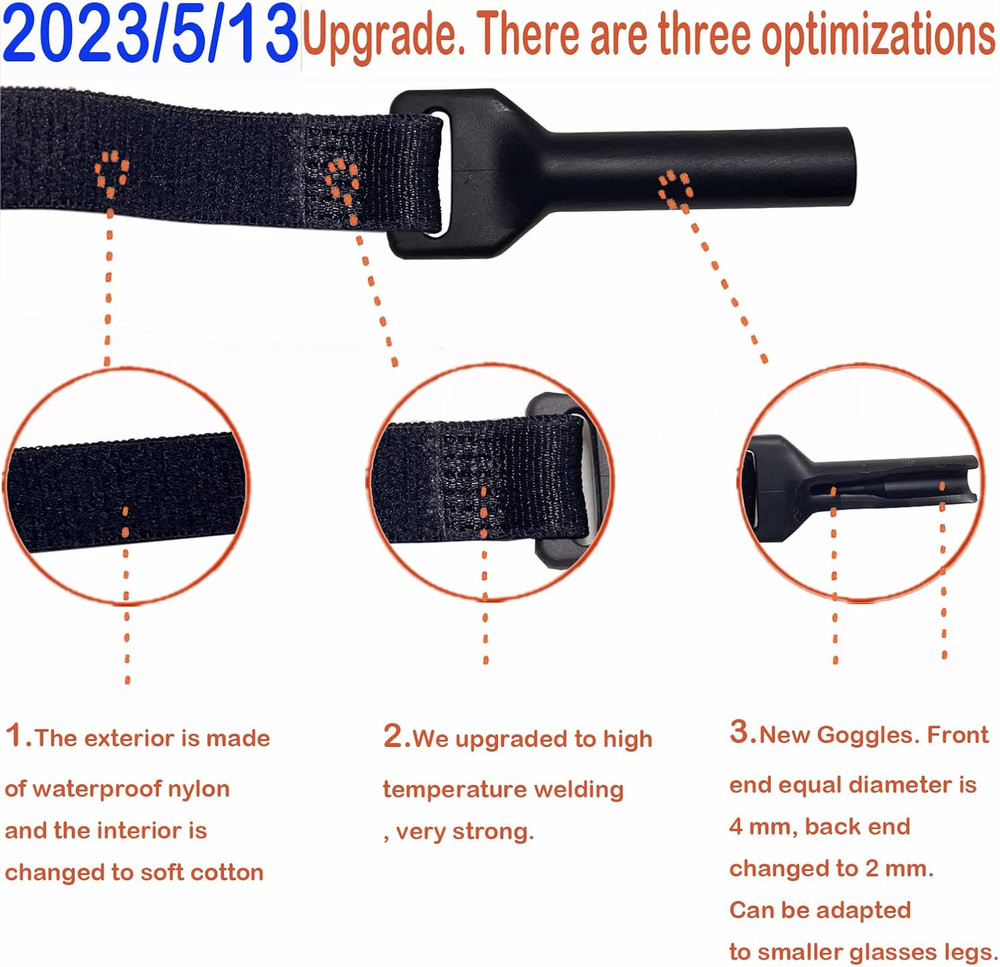 Correa ajustable para gafas (paquete de 4)