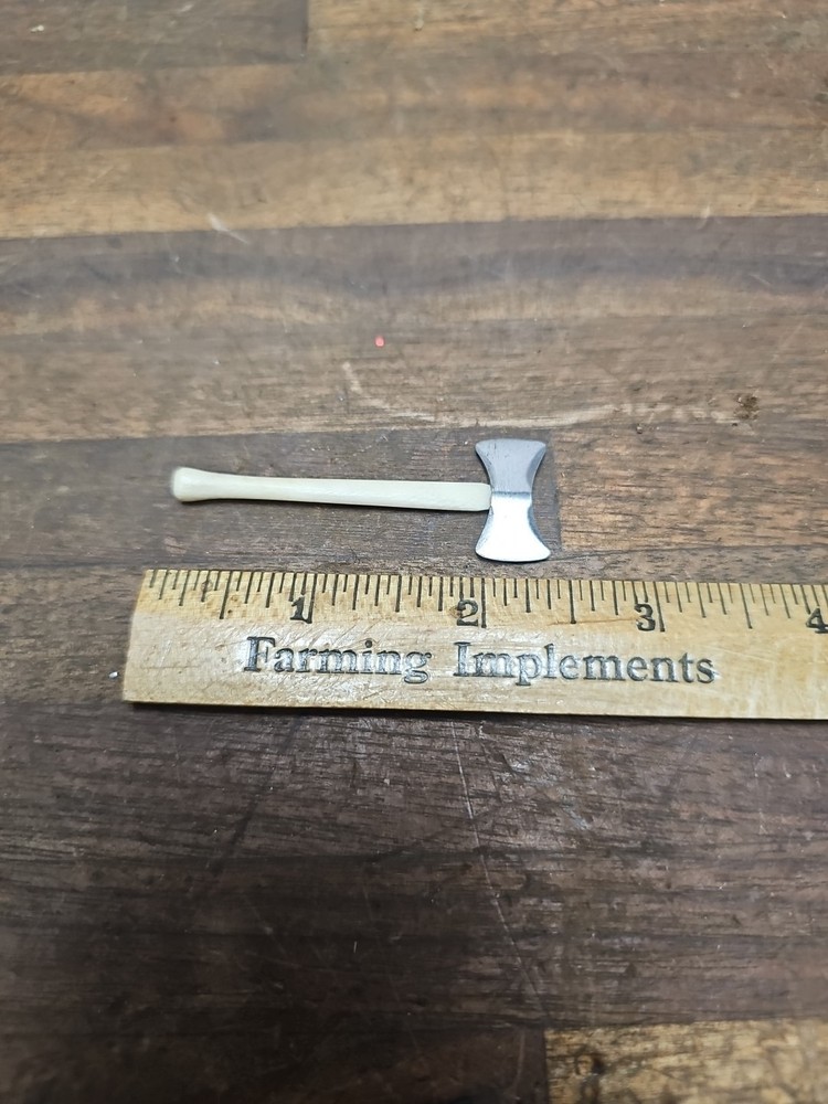 #4 - Vintage Miniature Axe w/ bone handle - Double Bit Cruiser