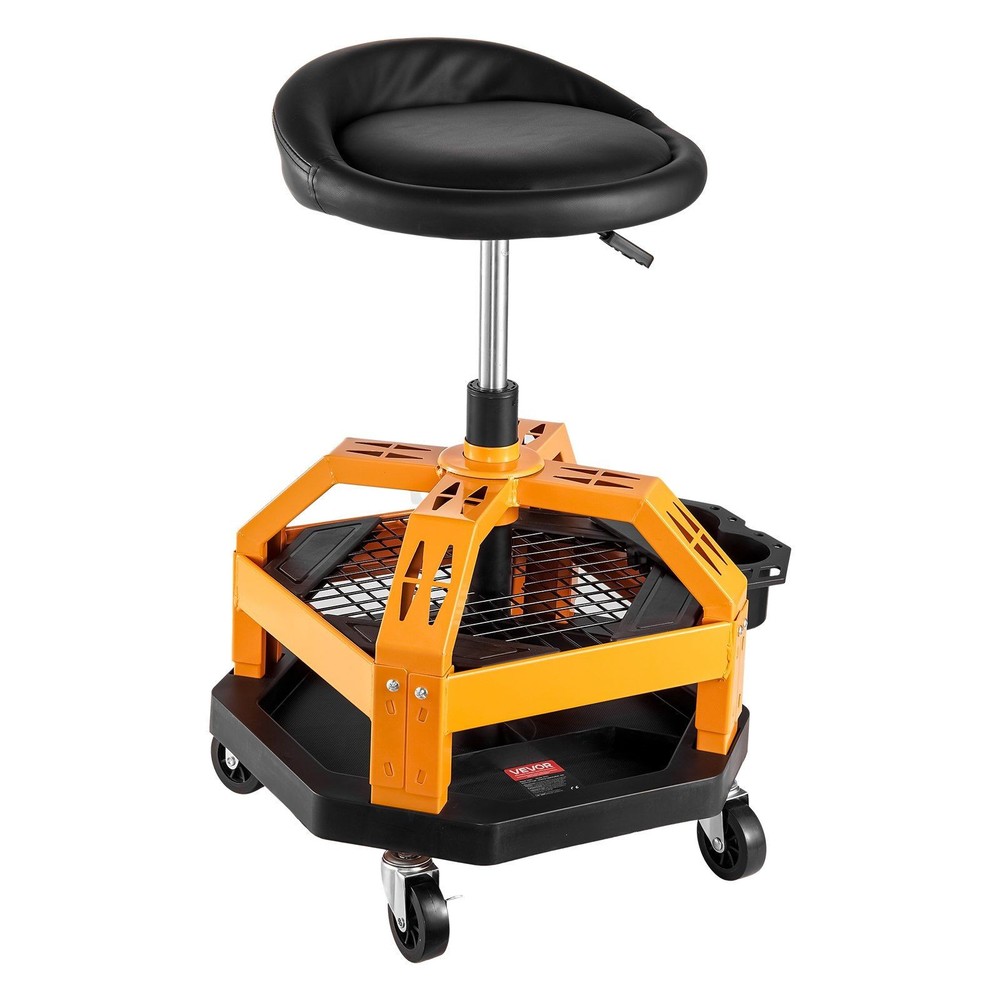 Rolling Repair Stool 300lb Capacity Garage Ready Height Adjustable Feature