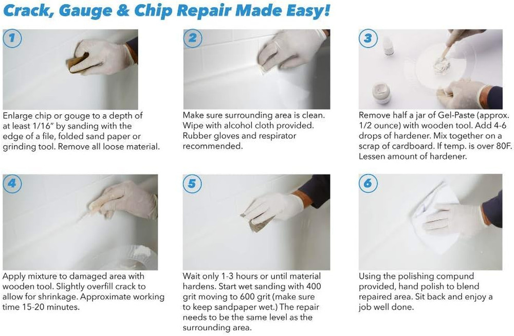 Tub and Shower Repair Kit - White