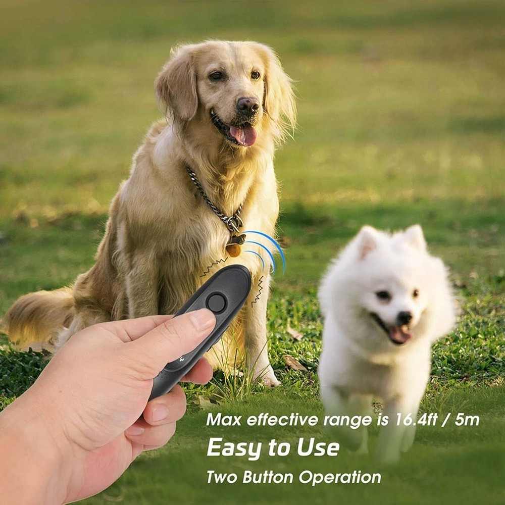 Effective Ultrasonic Dog Bark Deterrent - Adjustable Frequency, 2-in-1 Tool