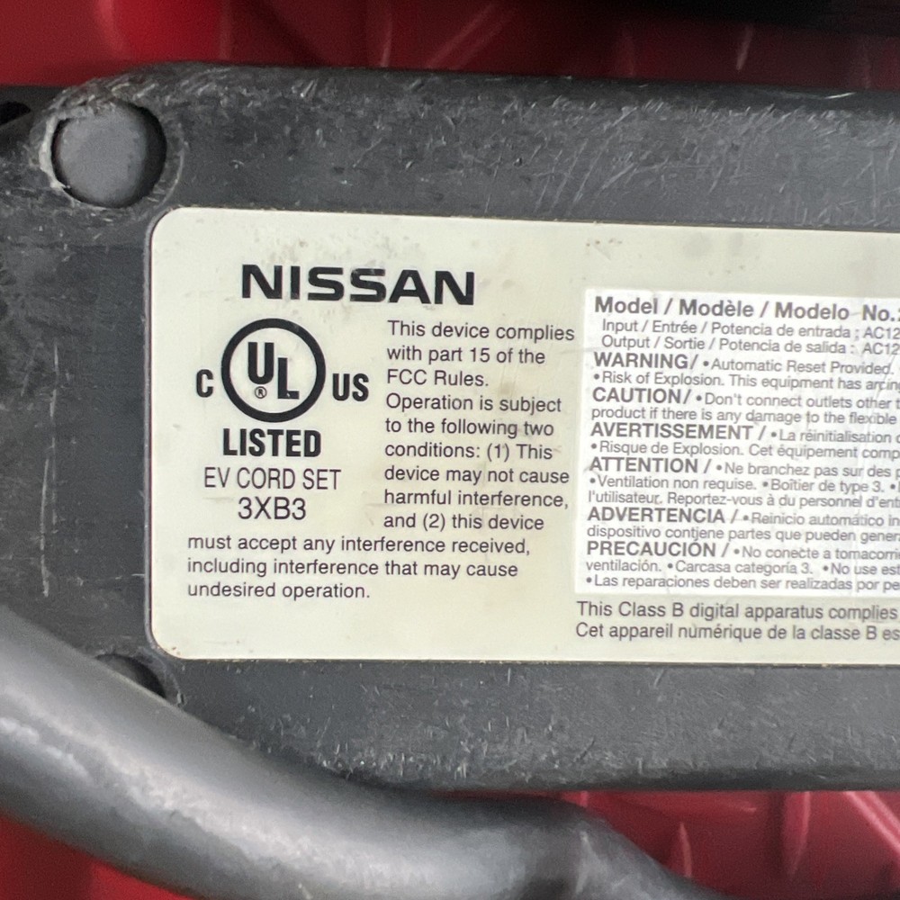 Nissan Leaf OEM EV Charger Cable 2012 2013 2014 2015 2016 2017 Charging OEM