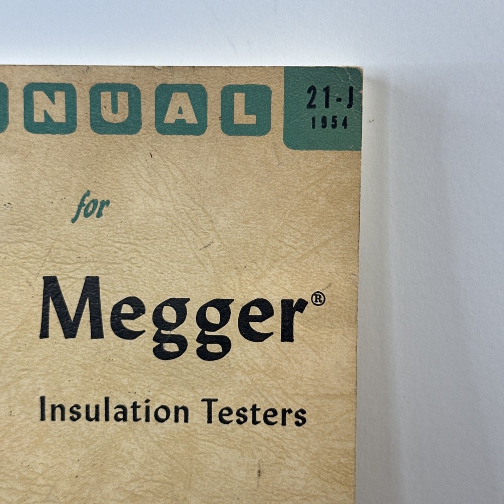 Magger Insulation Testers Instruction Manual Fifth Edition 1954 Original
