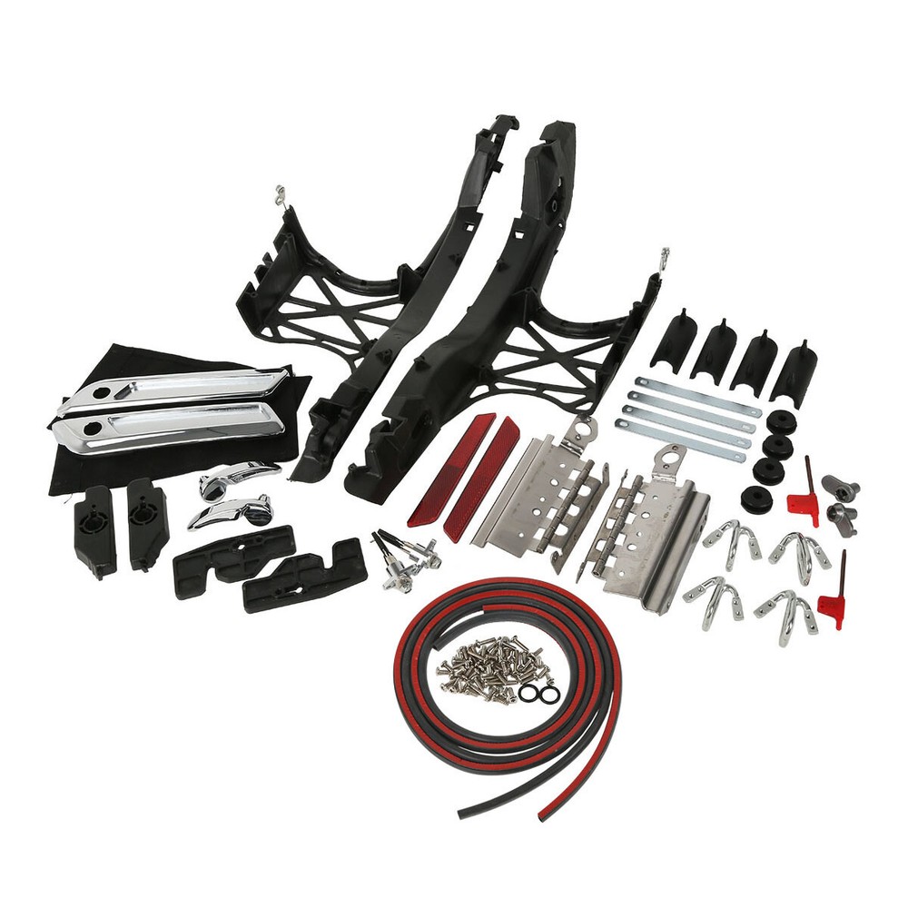One Touch Opening Saddlebag Latch Lids Hardware Cover Kit For Harley 2014-2024