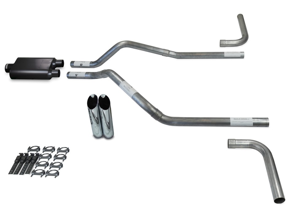 GMC Jimmy 00-04 2.5" Dual Exhaust Kits 2 Chamber Slash Tips Side Exit