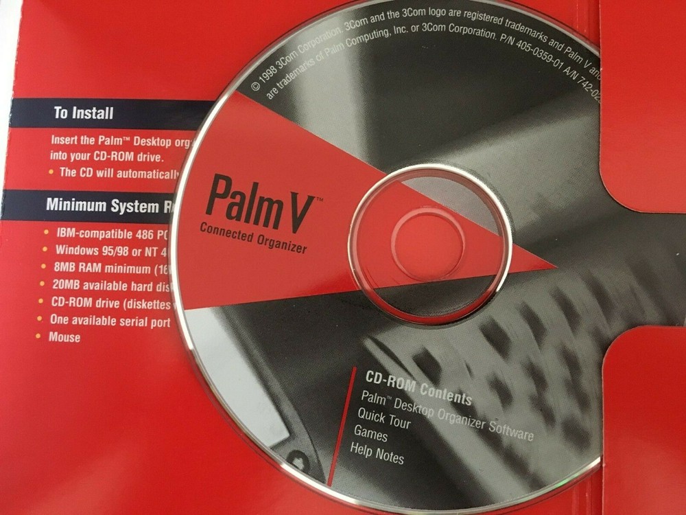Palm V, original Sofware CD