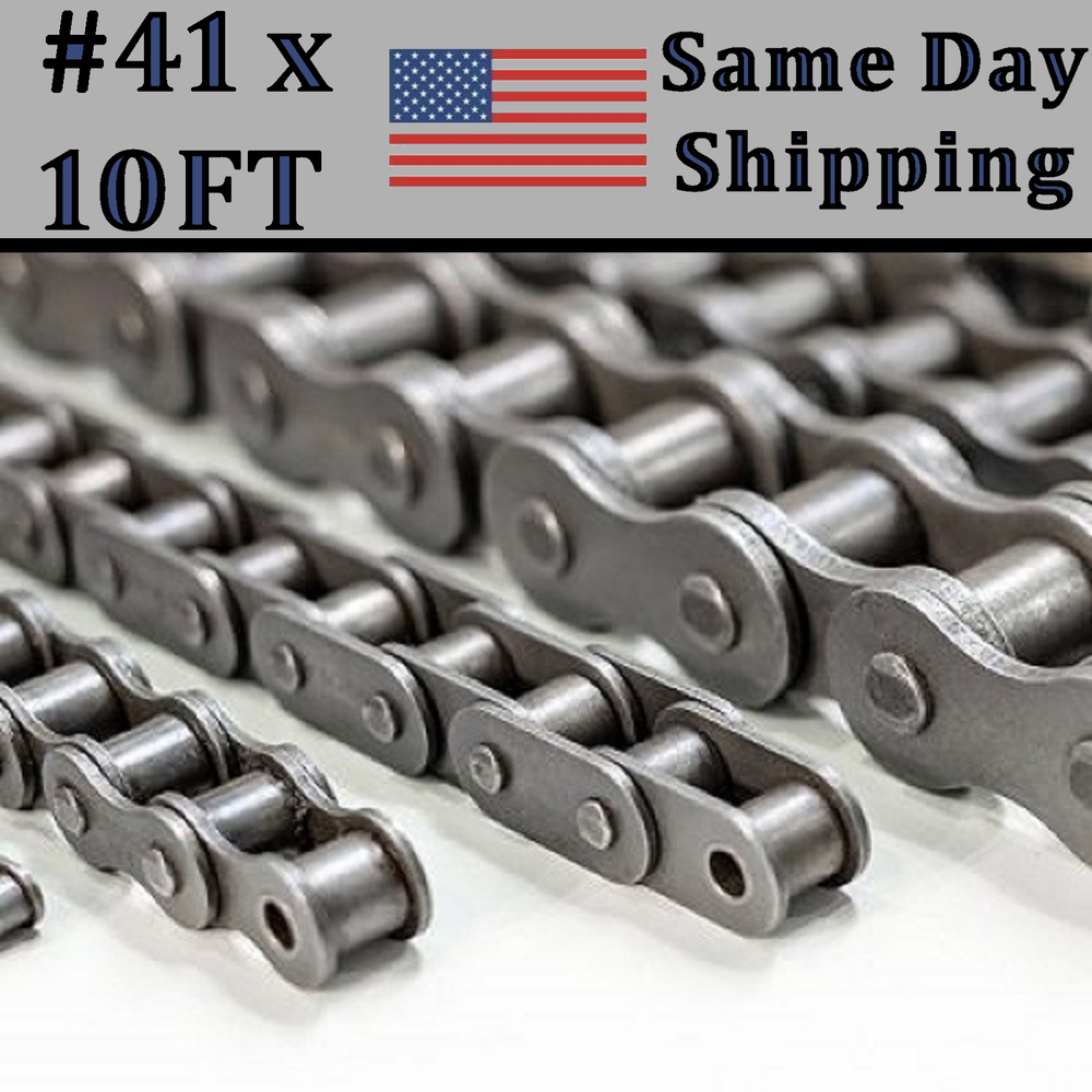 #41 Roller Chain 10 FT FEET + Free Connecting / Master Link + Same Day Shipping