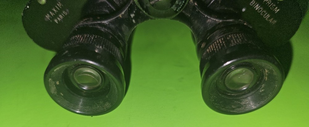 Vintage MAXIM Paris STEREO BINOCULARS W/ Case