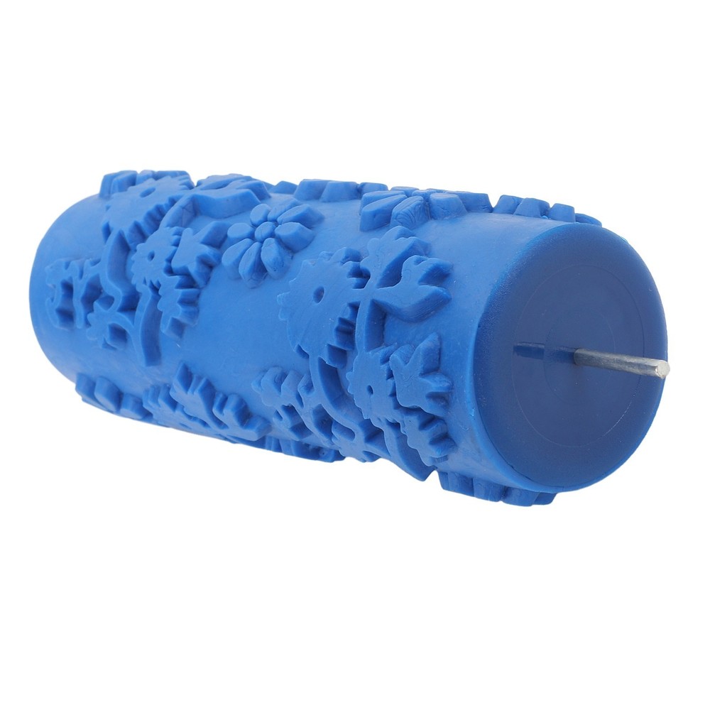 Pattern Paint Roller 5 Inch Flower Design Rubber Decorative Texture Roller