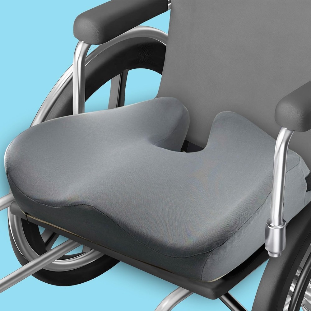 Extra Thick Wheelchair Cushion, 100% Memory Foam Seat Cushion, Extra Large Ch...
