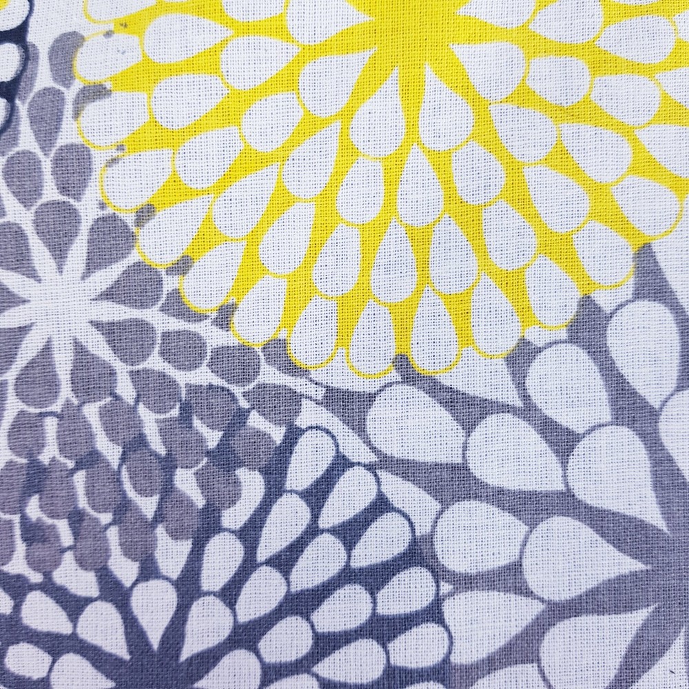 Peg Bag Handmade Grey Yellow Abstract Print Lined Laundry Clothes Peg Holder