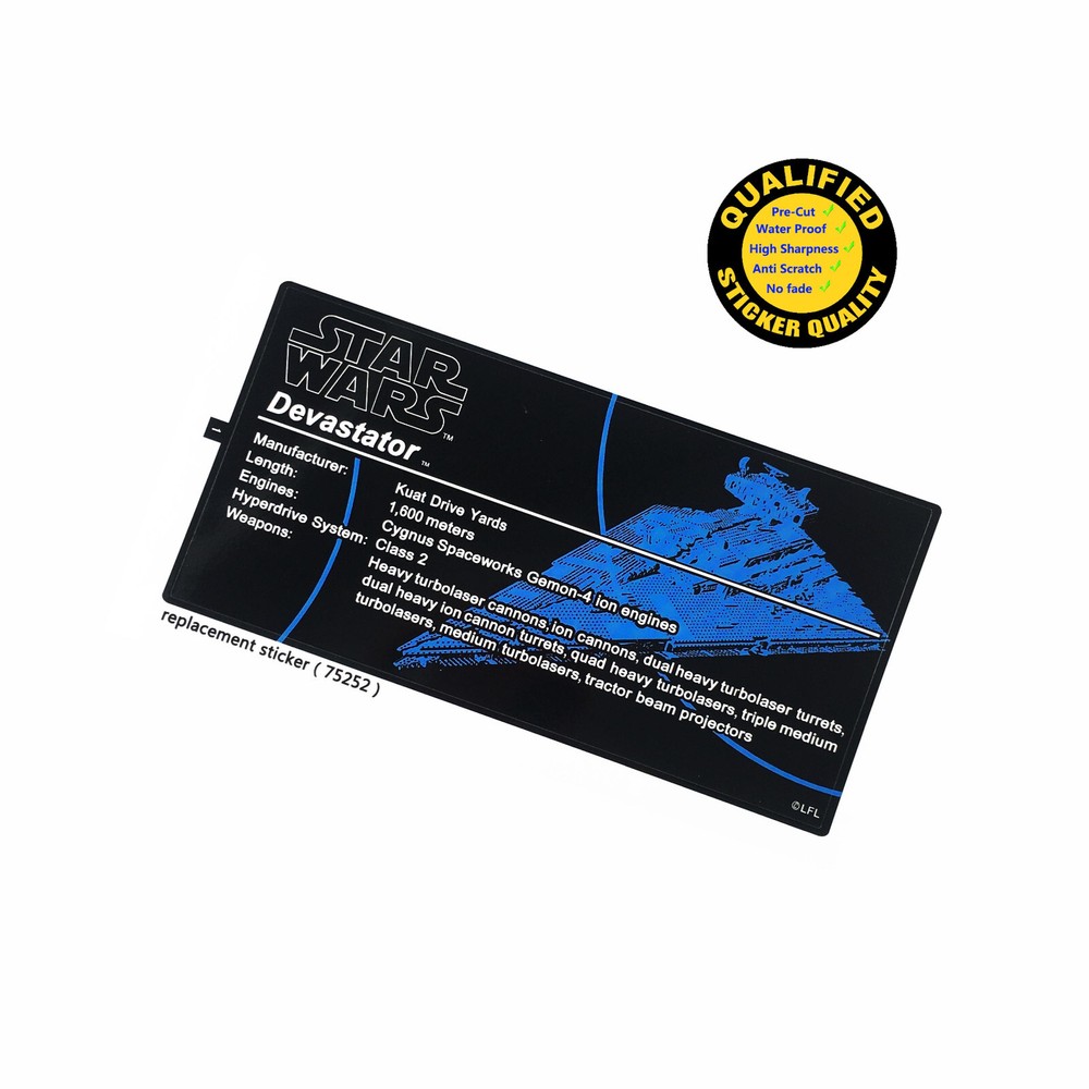 Replacement sticker for set 75252 Precut sticker