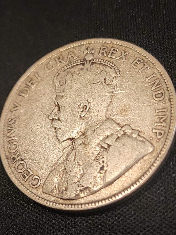 1919 Canada 50 Cents Silver Coin