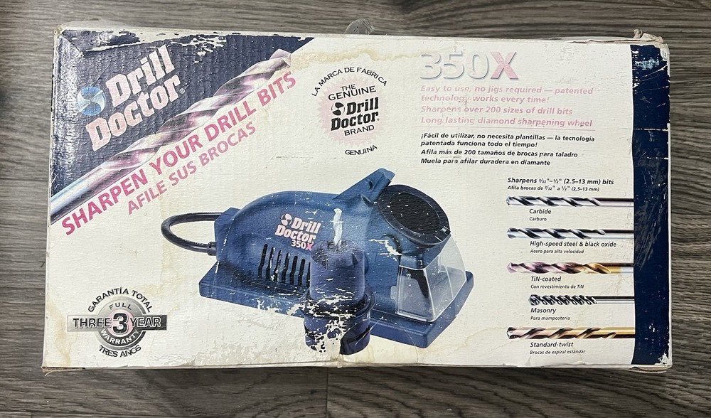 Drill Doctor 350X Electric Drill Bit Sharpener Bit Sharpening Tool New Open Box