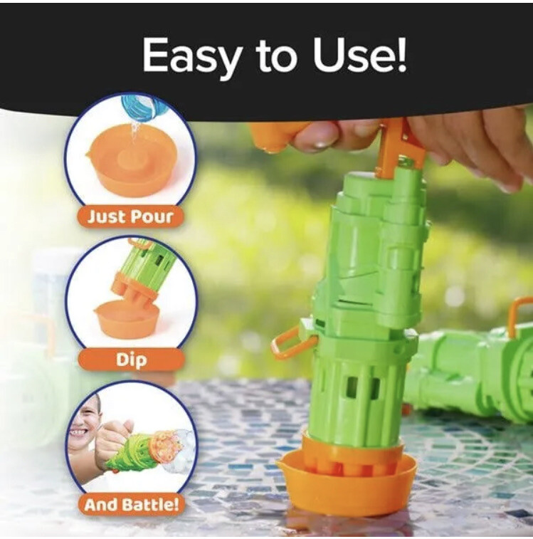 As Seen On TV Battle Bubbles Automatic Bubble Machine 3+~New