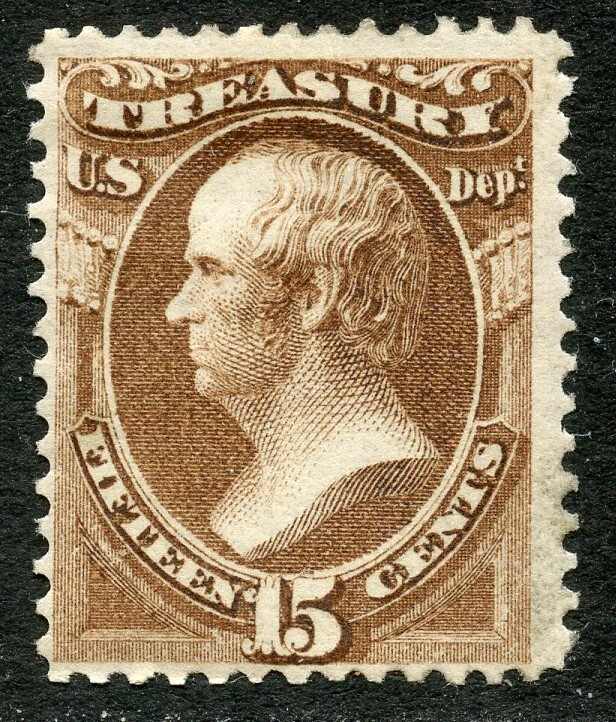 1873 15c TREASURY OFFICIAL MINT, #O79