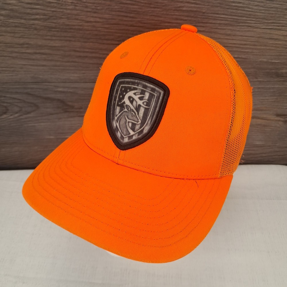 NON-TYPICAL BY DRAKE ORANGE WATERFOWL AMERICANA SHIELD PATCH CAP
