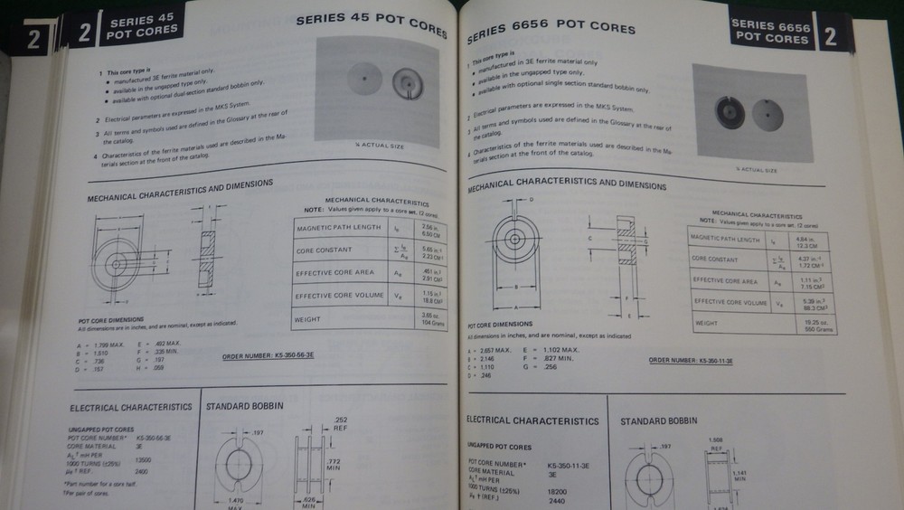 Vintage Electronics Ferroxcube Linear ferrite materials & Components catalog