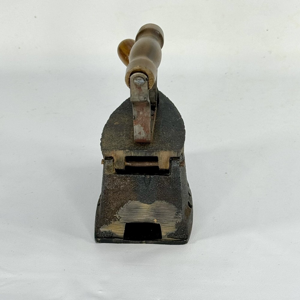 Vintage Mini 4” Cast Iron Sad Coal Fired Clothes Press Iron