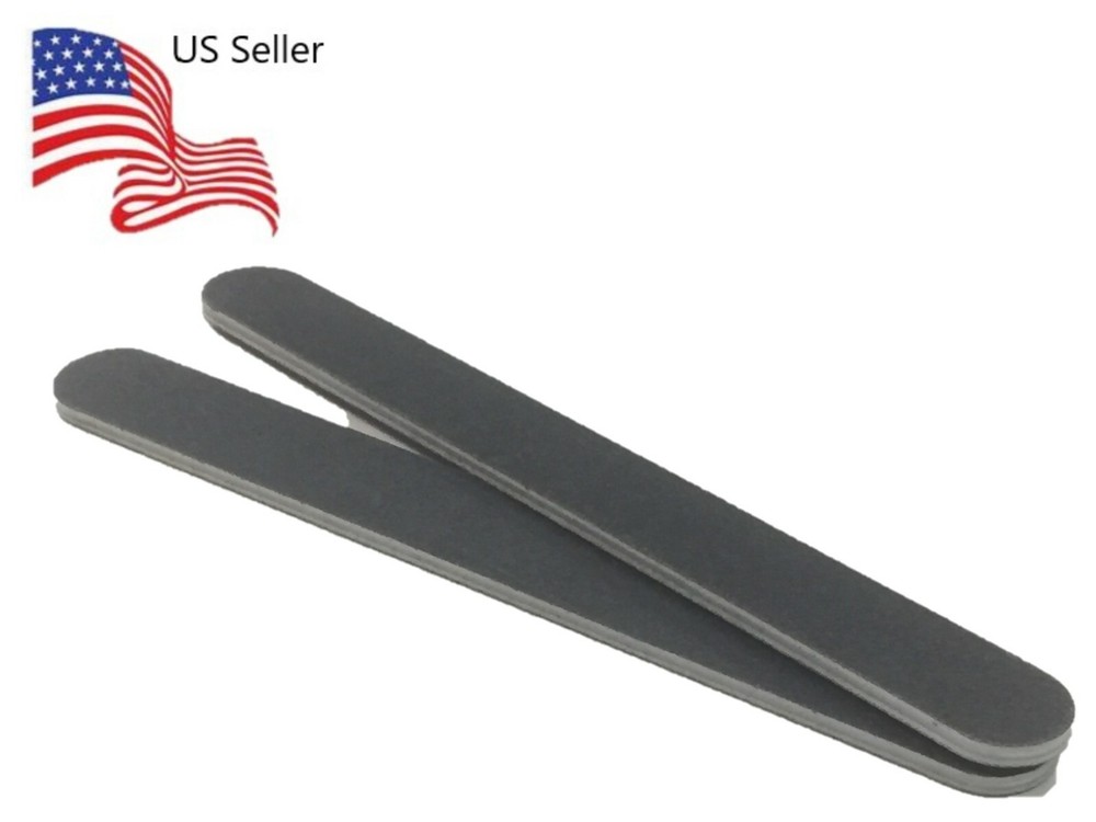 4pc Set Pro Black Double Sided Manicure Sanding Nail File Buffer Emery Boards