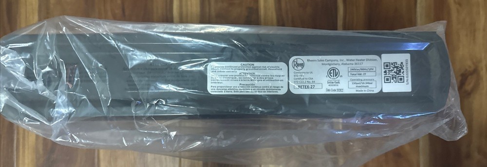 Rheem Retex-27 (27kW) Electric Tankless Water Heater Retex 27 (New Open Box)