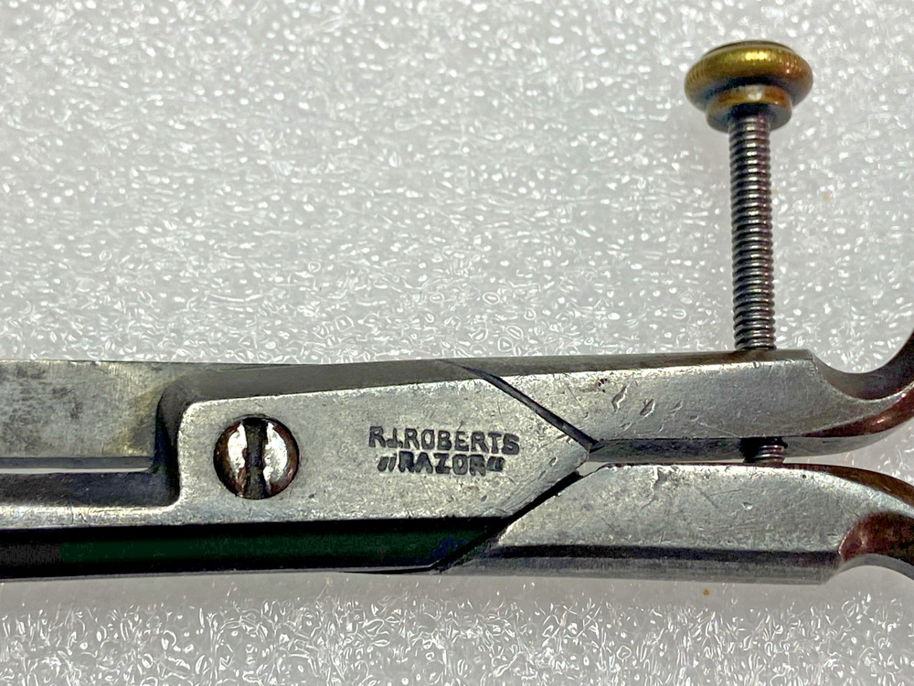 R.J. Roberts Razor Adjustable Antique Buttonhole Scissors