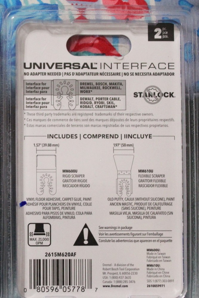 Dremel 2 pack - Oscillating Scraping Kit - MM620U - NEW