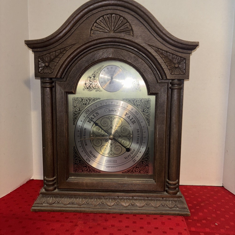 Vintage Springfield Barometer & Thermometer