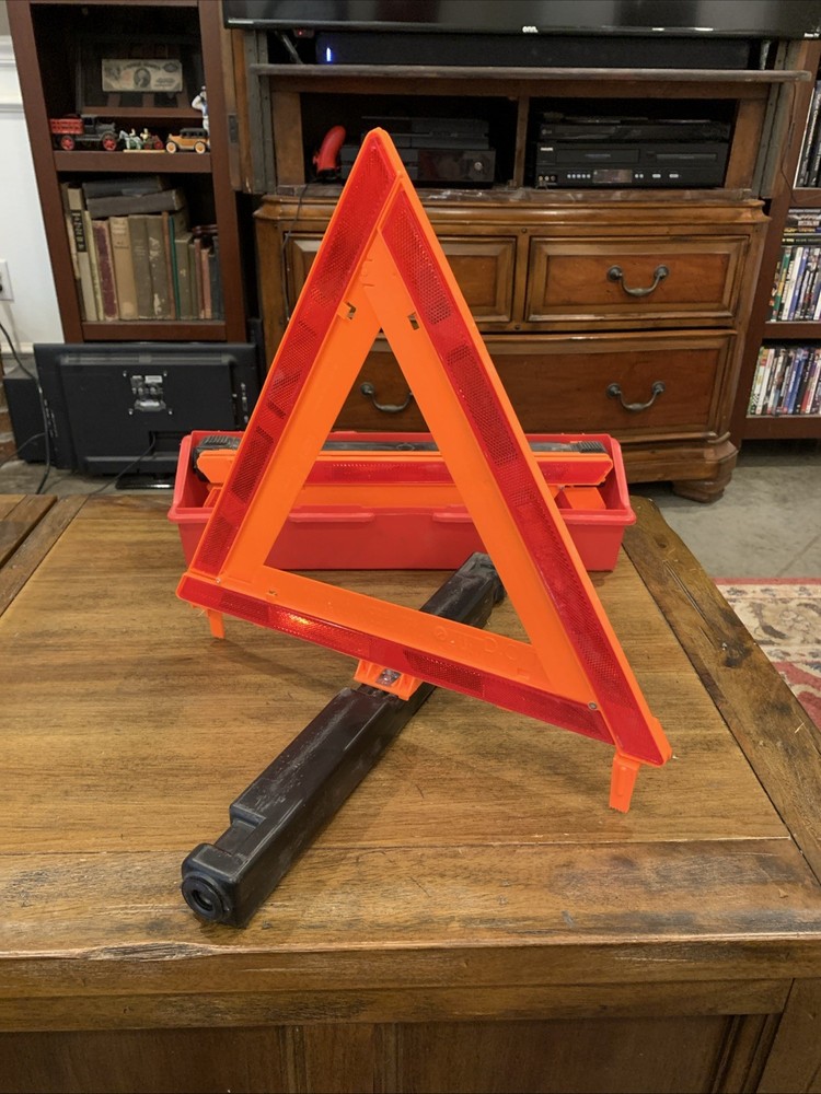 James King & Co Emergency Safety Warning Triangle Flare Kit Reflector Model 1005