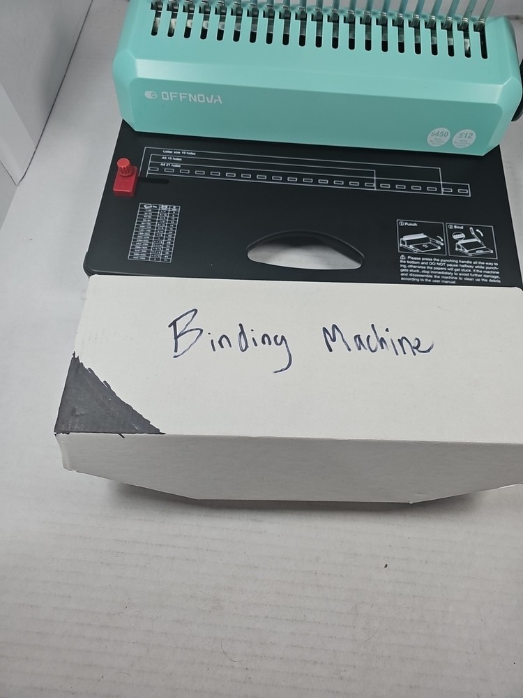 Offnova, Binding Machine, 21-Hole 450 Sheets Paper Comb Punch Binder Machine