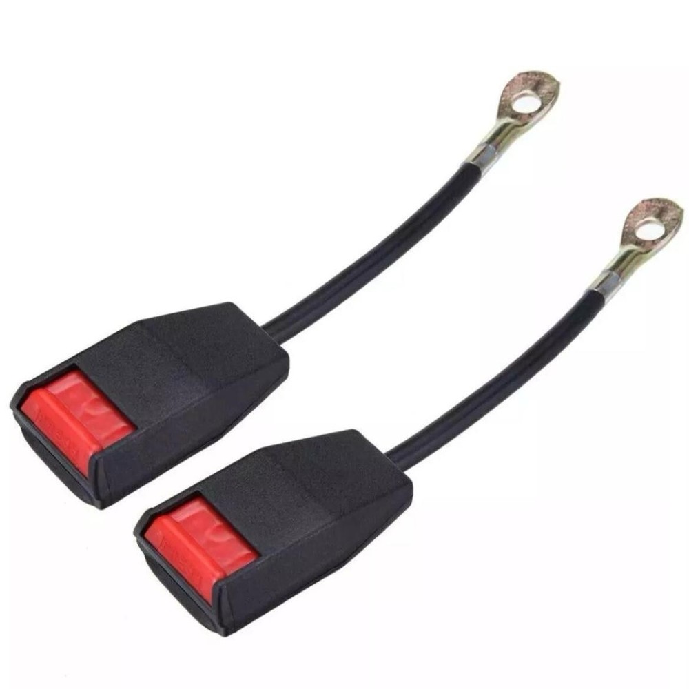 For all Ford Adjustable 3 Point Car Belts Black Pair Safety Replacement
