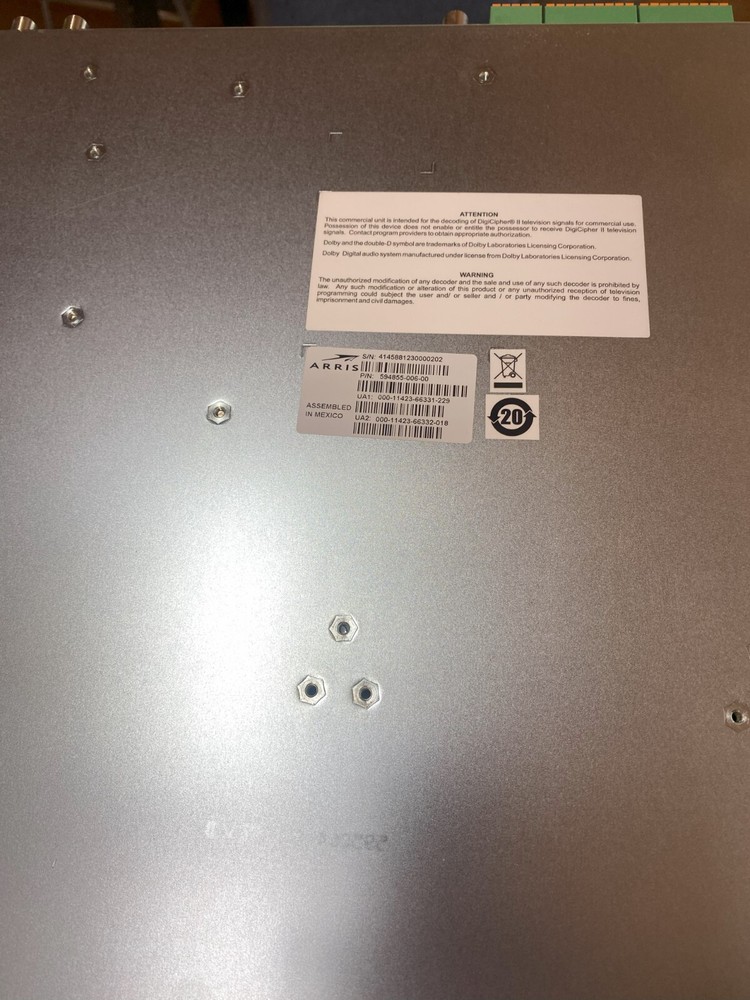 ARRIS DSR-7403 COMMERCIAL INTEGRATED SATELLITE RECEIVER/TRANSCODER. DSR7403