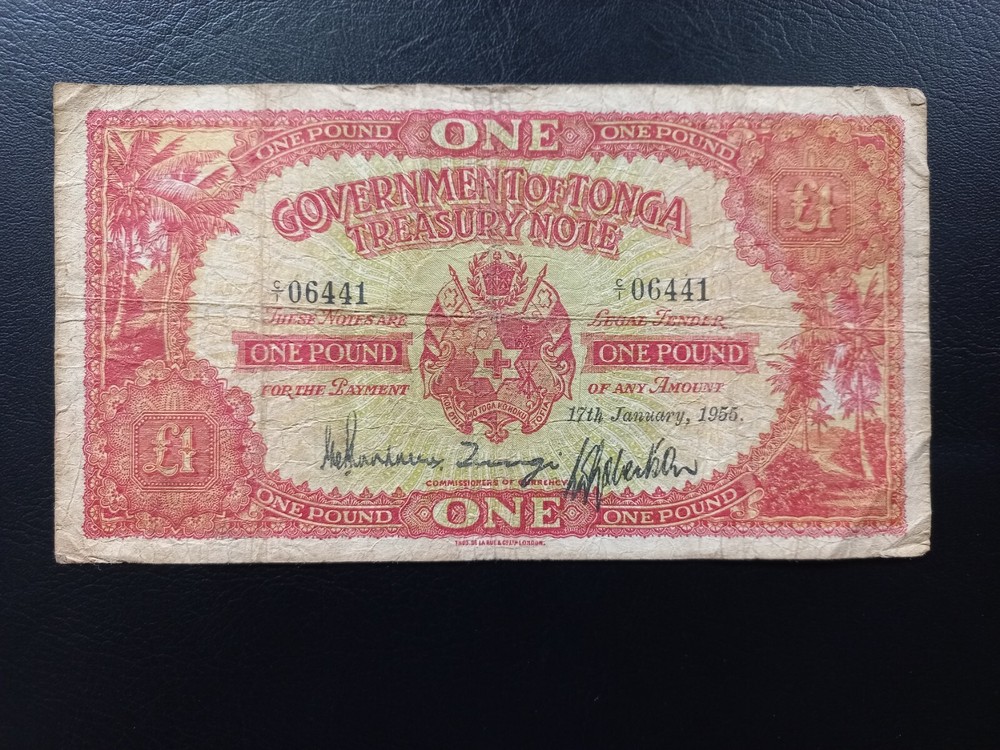 Tonga £1 Pound, 17th January 1955, (P-11)