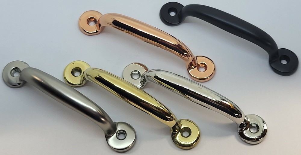 Solid Brass Cabinet Pull copper black nickeL brass brushed polished handle fancy
