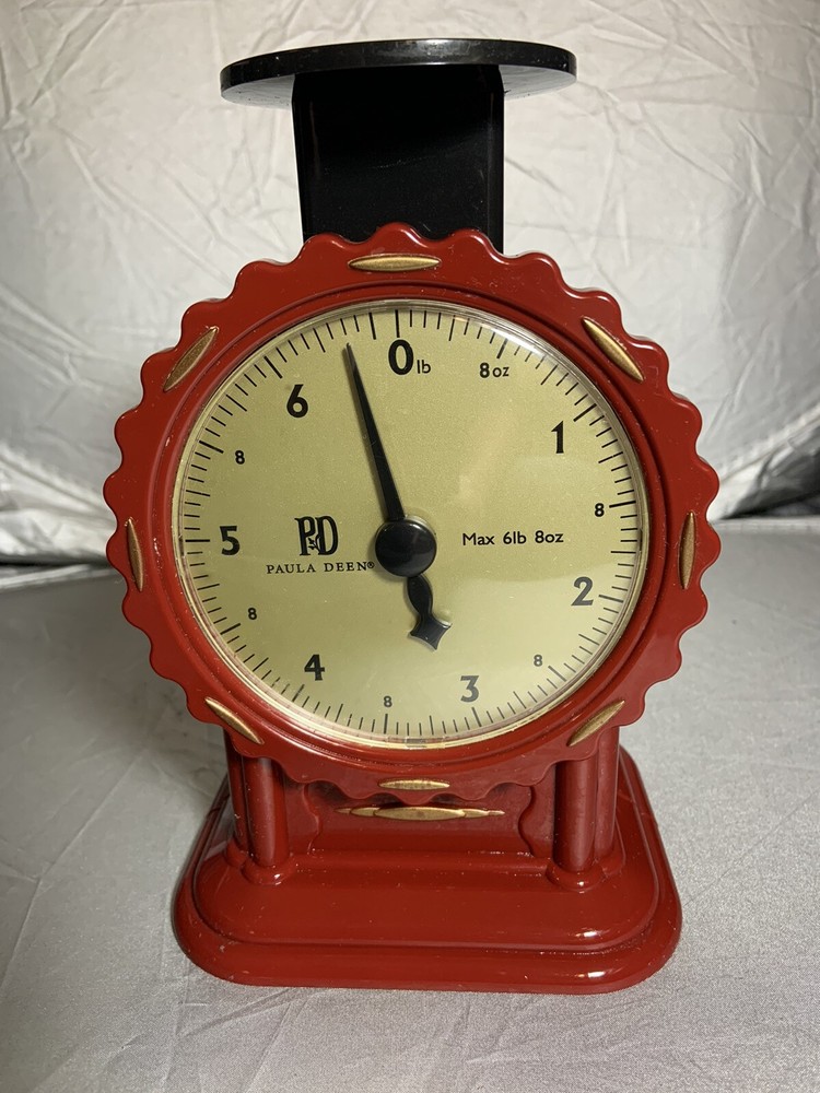 Paula Deen Kitchen Scale Red Dial Max 6lb 8oz No Bowl PD