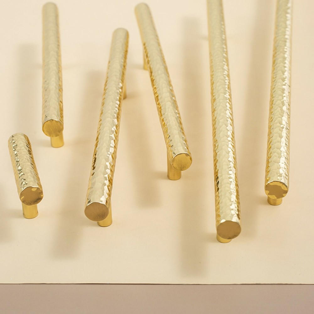 Hammer pattern finish Brass Solid Drawer Knob Pulls Handles Dresser Cabinet Pull