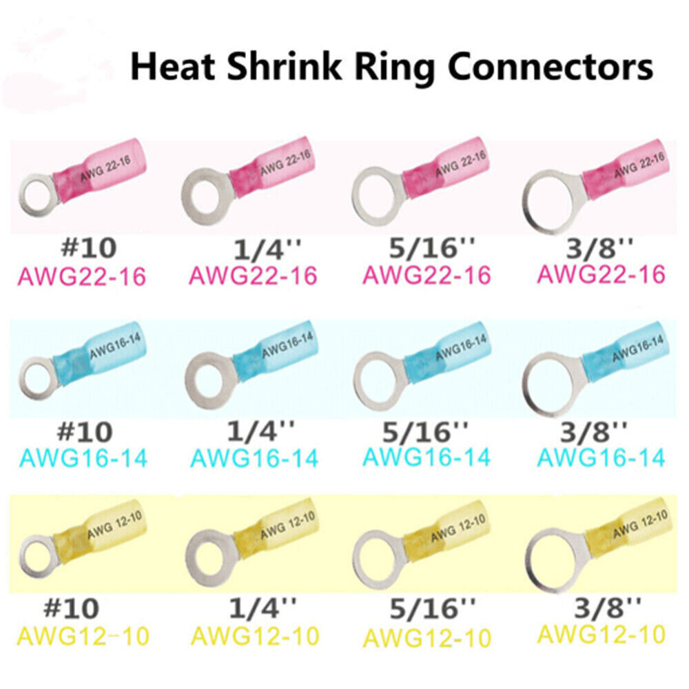 Heat Shrink Connectors Electrical Crimp Wire Connector Marine Ring Terminals
