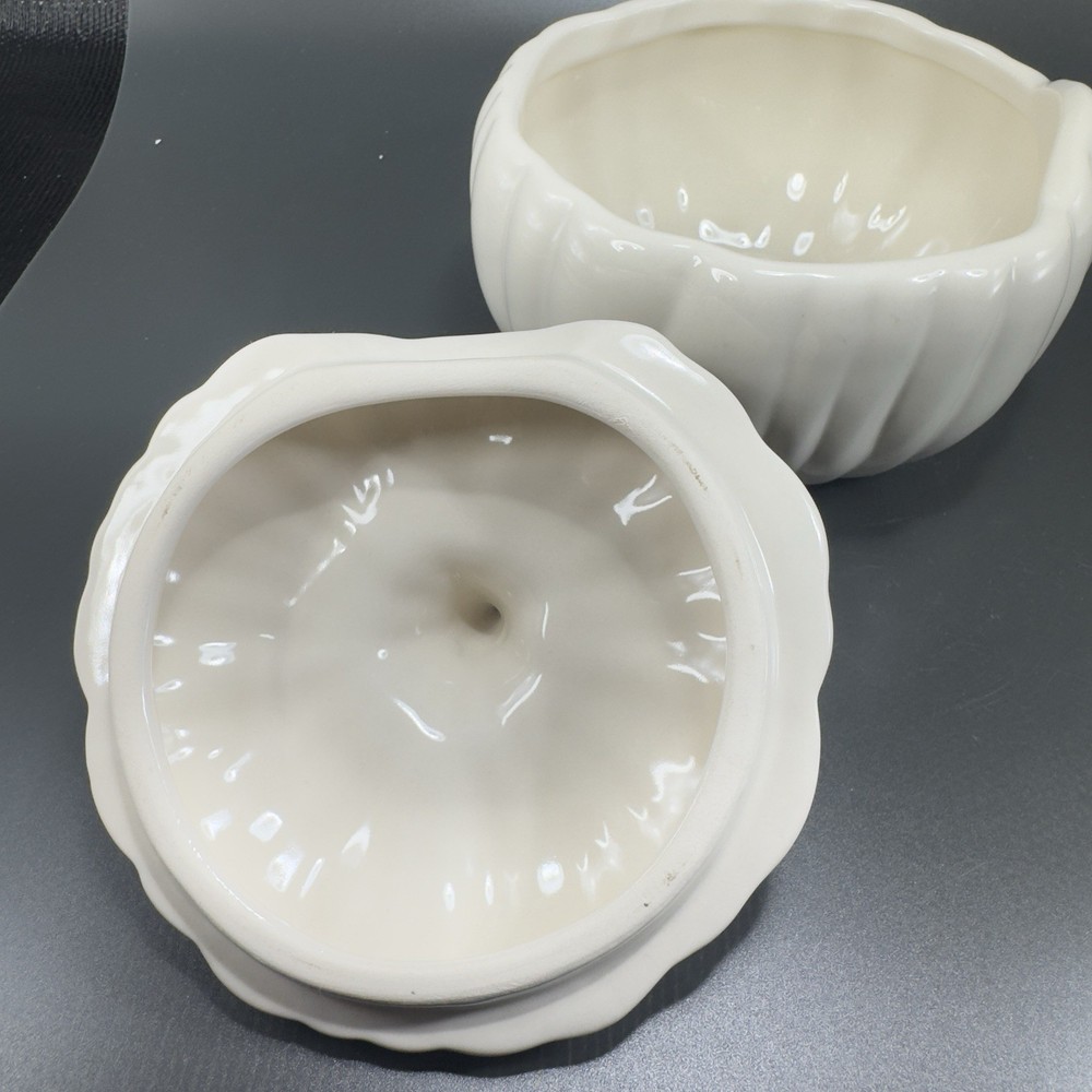 Home Interiors Stoneware Ceramic Pumpkin Shape Canister Cookie Jar Container