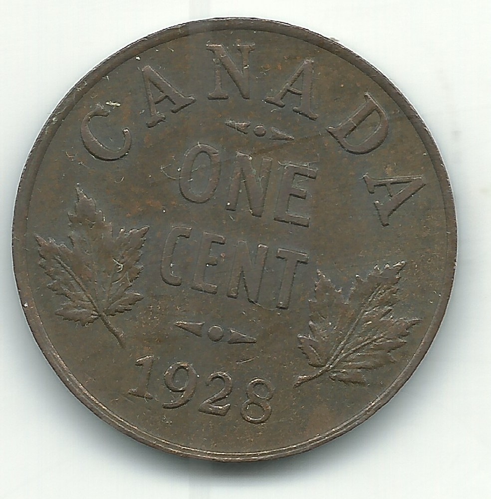 A HIGH GRADE AU 1928 CANADA SMALL ONE CENT-DEC404