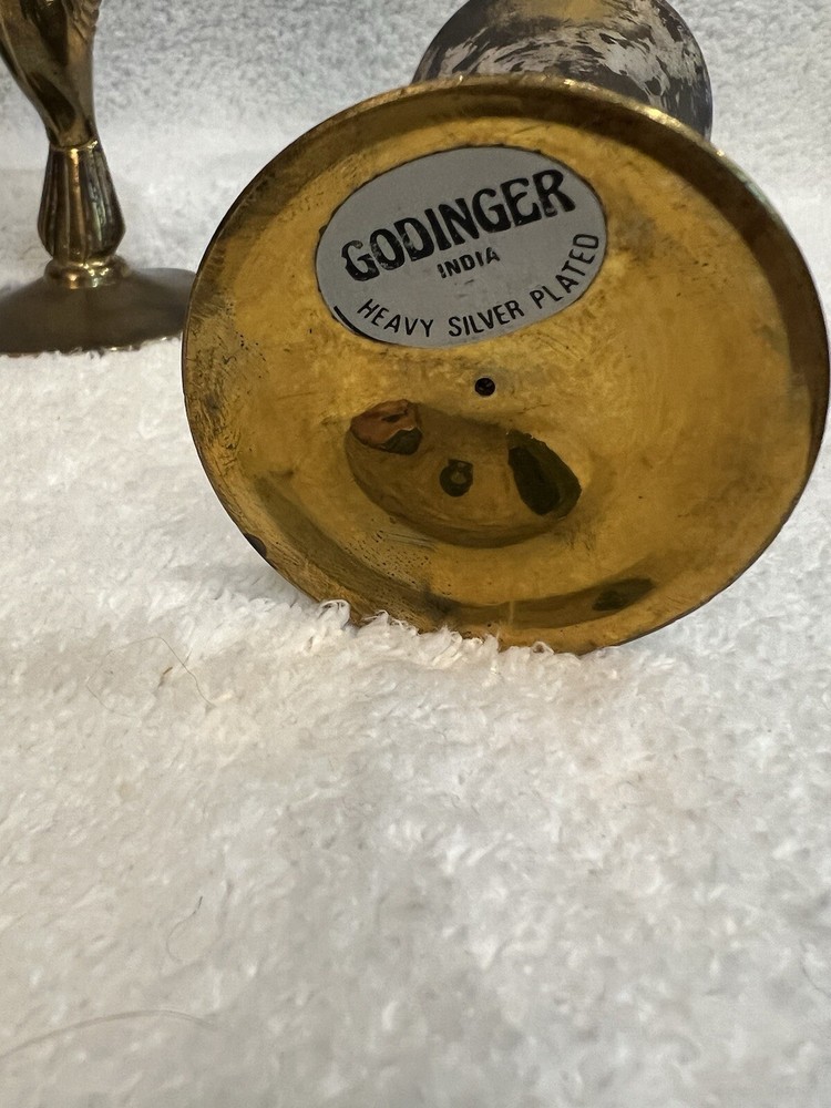 Godinger Heavy Silver plated Brass Bird Drinking Cup