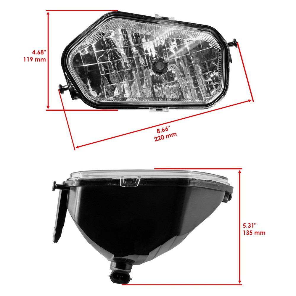 Front Left Right Headlight & Bulb For Polaris ACE 900 SP 2016 / ACE 2016