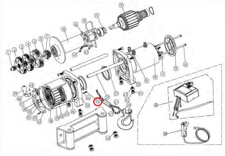 Smittybilt 97281-23 Bolt for XRC8 Winch