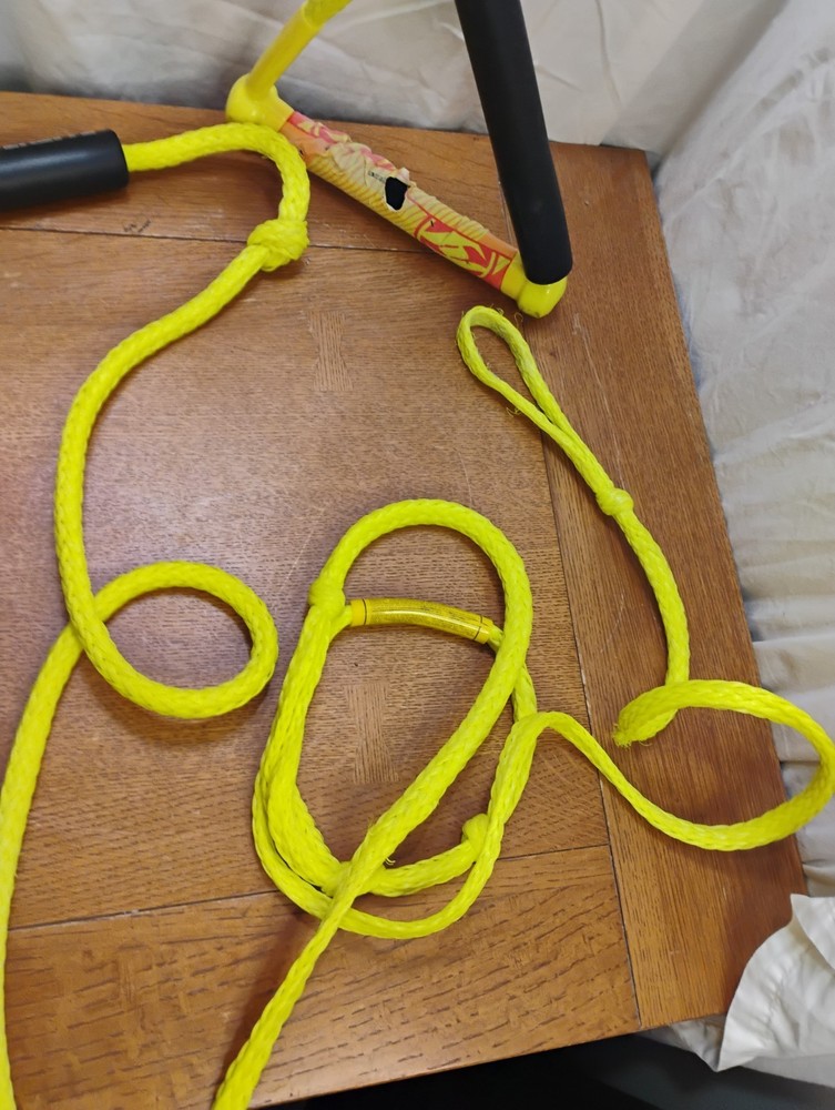 Hyperlite 20' Surf Wakeboard Waterski Breaded Rope W/ Handle Yellow