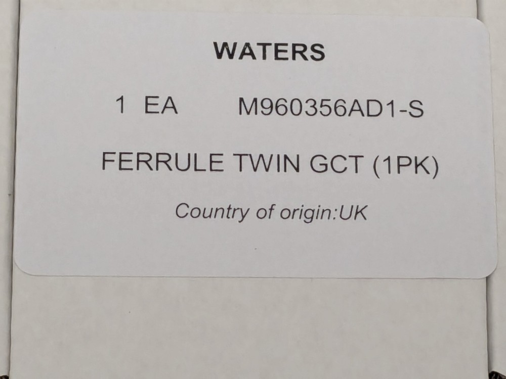 WATERS FERRULE TWIN GCT Part# M960356AD1-S , Quantity: 2