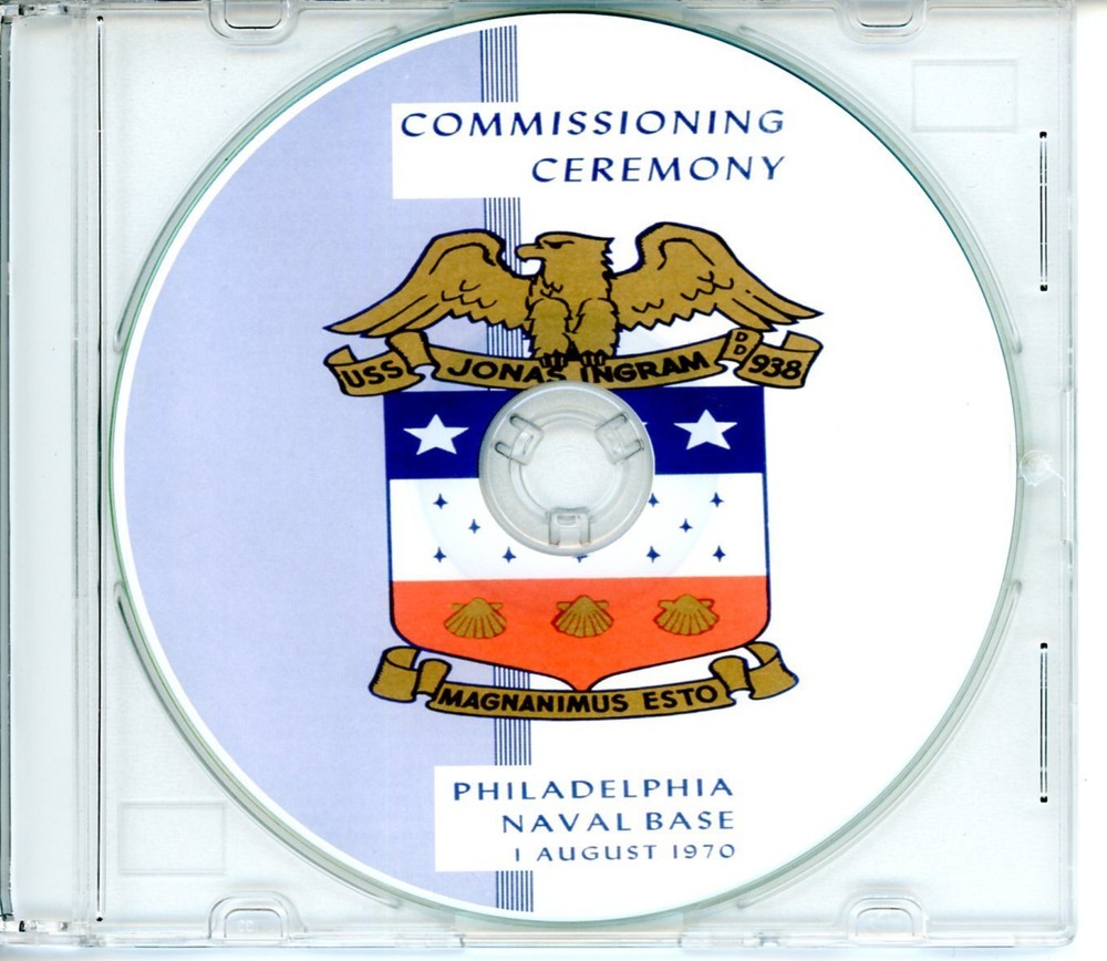 USS Jonas Ingram DD 938 Commissioning Program 1970 Navy Plank Owners