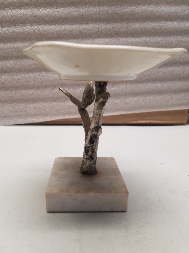 Corrara Mable & Brass Pedistal Dish