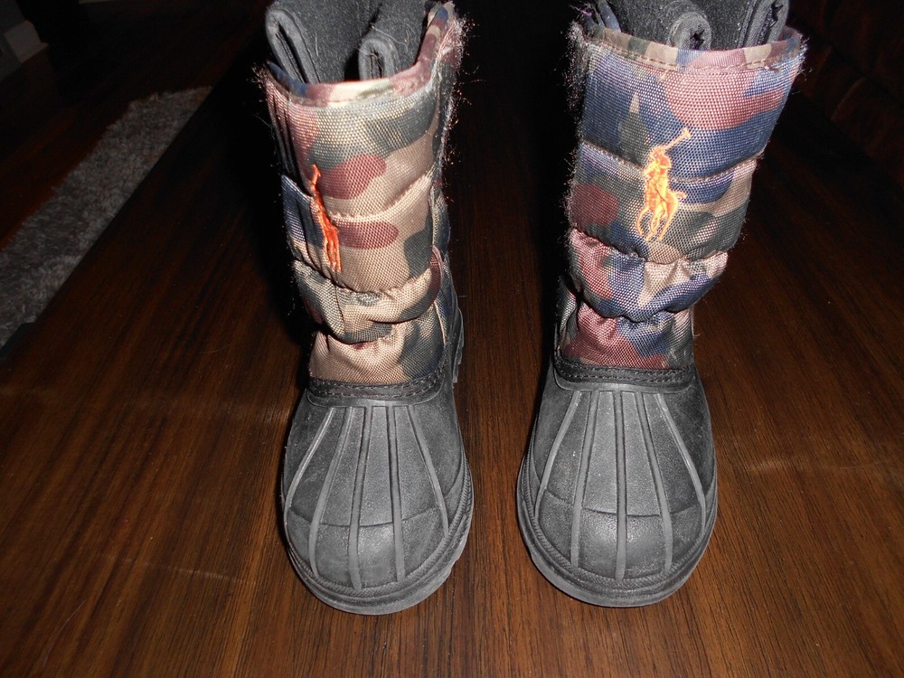 Polo boys snow boots size 8 winter